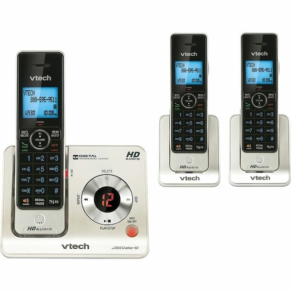 Vtech LS64253 DECT 60 Expandable Cordless Phone with Answering System and Caller IDCall Waiting, Gray VTELS64253 - main