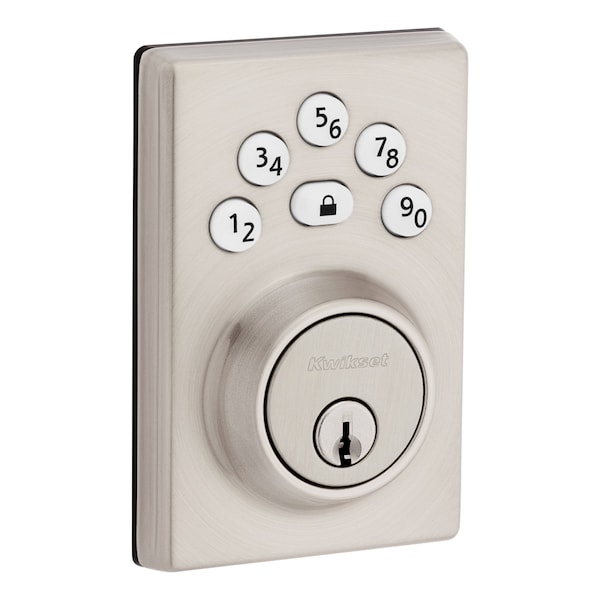 Kwikset Keypad Keyed Entry Locks Electronic Deadbolt Satin Nickel 9240CNT-15 - main