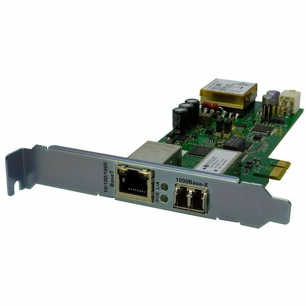 Transition Networks NETWORK INTERFACE CARD - 10/100/1000 RJ-45 PoE+ 100M PORT MM LC 3.3V N-GXE-POE-LC-01 - main