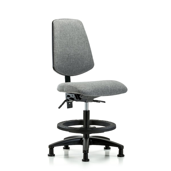 Blue Ridge Ergonomics Fab Med Bench Chair, Bk, BF, Glds, Gry, No Arms, 22" to 29" Height, Gray BR-FMBCH-MB-RG-T1-A0-BF-RG-F44 - main