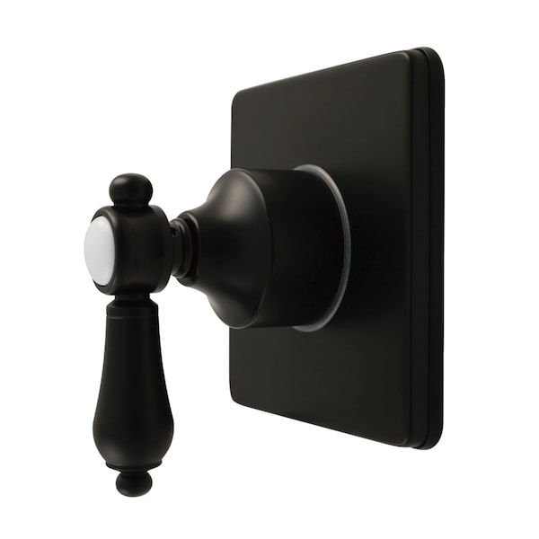 Kingston Brass Single-Handle Six-Way Diverter Valve with Square Trim Kit, Matte Black KS4040BAL - main