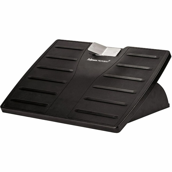 Fellowes Adjustable Footrest with Microban, HPS Black/Silver 8035001 - main