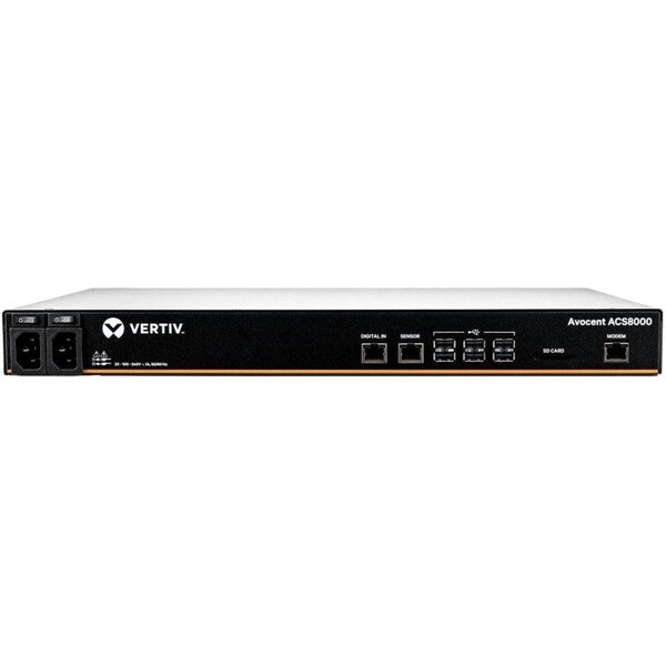 Avocent - Cyclades 8 Port ACS 8000 Console Server with Dual AC Power Support Builtin Modem TAA ACS8008MDAC-400 - main