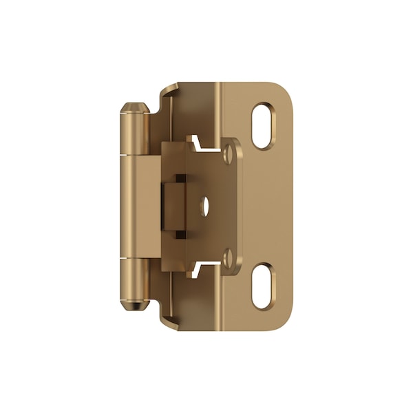 Amerock 1/2in 13mm Overlay Self Closing Partial Wrap Champagne Bronze Cabinet Hinge, 1 Pair BPR7550CZ - main