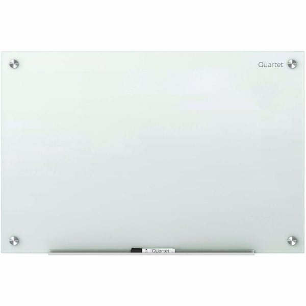 Quartet 36" H x 48" W Magnetic Glass Dry Erase Board, Gloss, White G4836W - main
