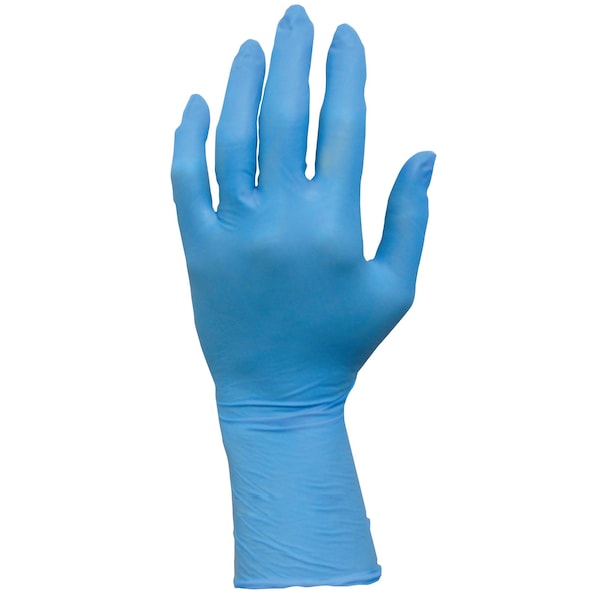 Safety Zone Nitrile Powder Free 8 mil 12" Exam Gloves - Blue, Sm - Box of 50 GL-N108EPF-SM - main