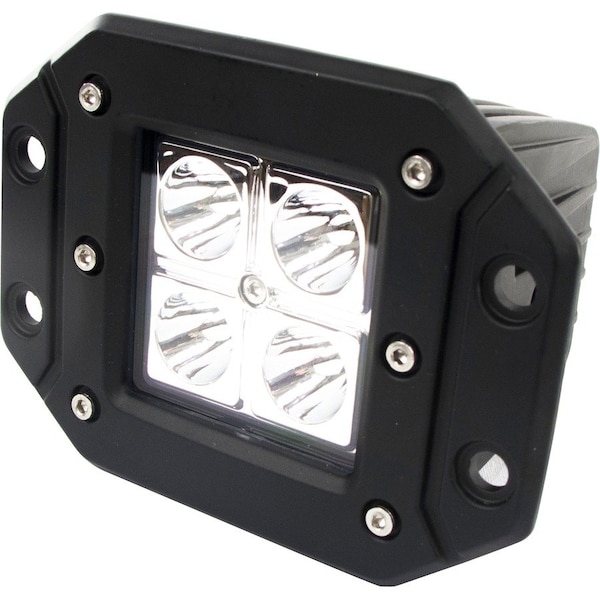 Race Sport Street Series 3X5In 12W 4-Led Hi-Power Flush Mount Led Spot Light RS-12W4LED-FM - main