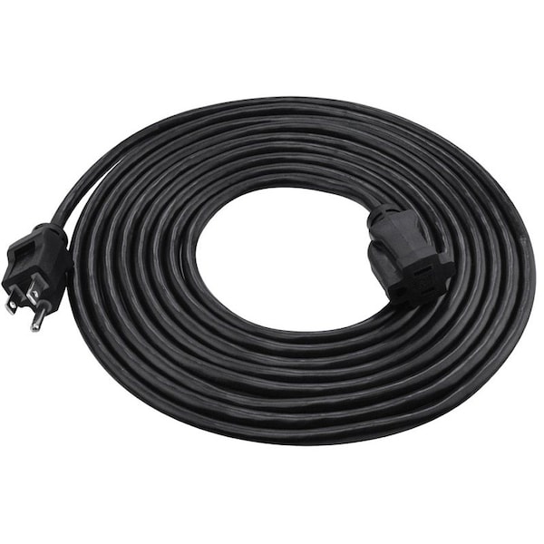 Powerzone SJTW Extension Cord, 16 AWG, Indoor/Outdoor, 16/3, 1 Outlets, Black, 15 ft OR502615 - main