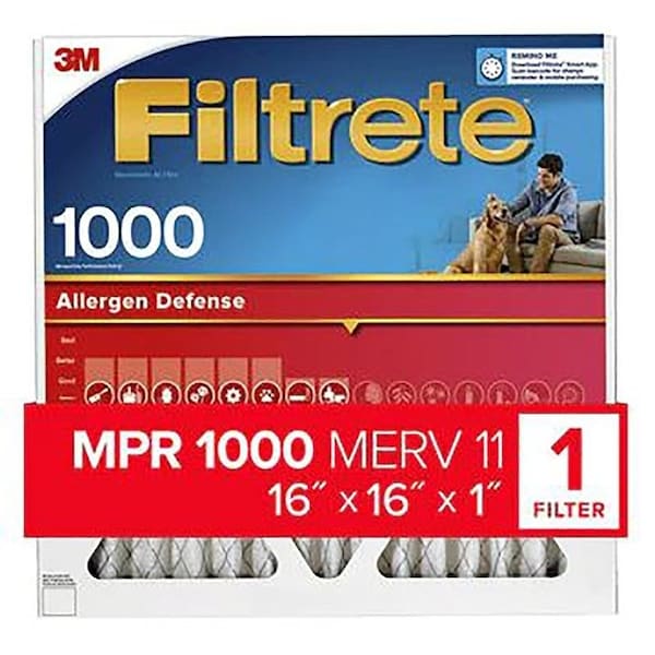Filtrete 16x16 Pleated Air Filter, Polypropylene, MERV 11 AL16-4 - main