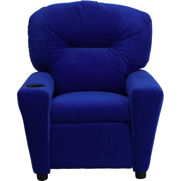 Flash Furniture Kids Recliner, 25" to 39" x 28", Upholstery Color: Blue BT-7950-KID-MIC-BLUE-GG - main