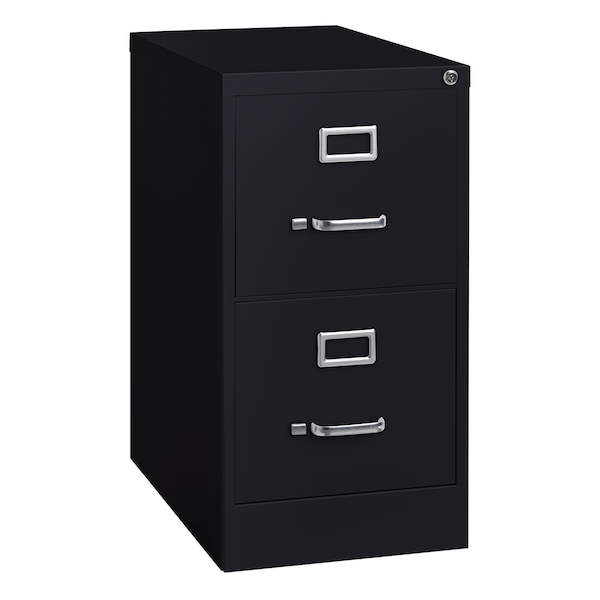 Hirsh 15" W 2 Drawer Vertical File Cabinet, Black, Letter 17890 - main