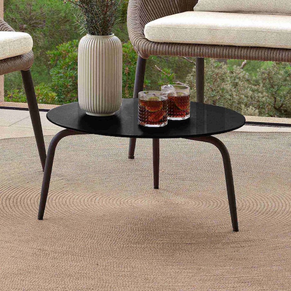 Skyline Design Rodona Side Table with Glass 24175-CMA-GL - main