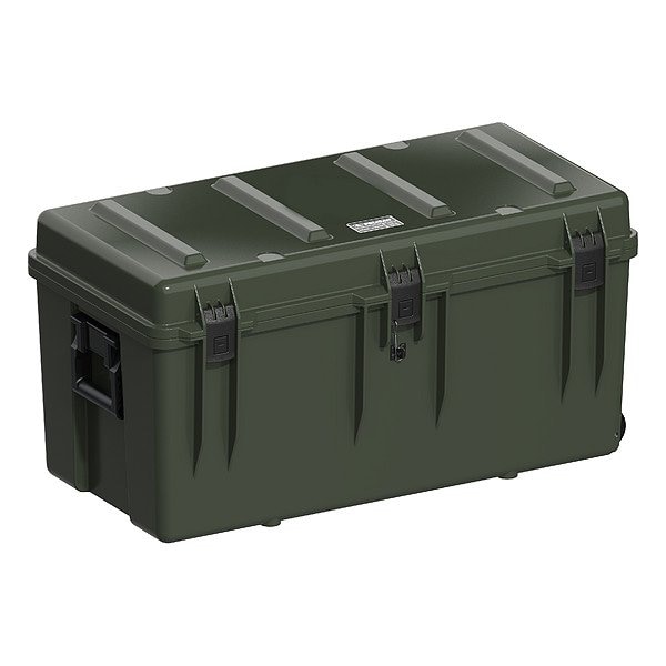 Pelican 3.5 cu ft, 33 in L, 17 in W, 17 in H, Green, Polyethylene 472-FTLK-LG-IM-OD - main