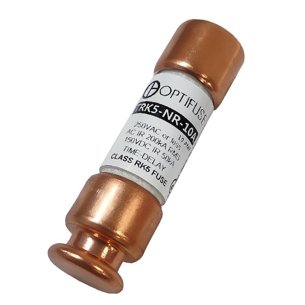Optifuse Fuse, UL Class RK5 - Dual Element Time Delay, 250VAC 150VDC 10A TRK5-NR-10A - main