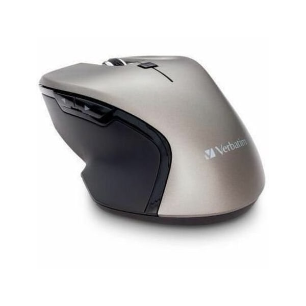 Verbatim Mouse - Blue LED/Optical - Wireless - Radio Frequency - 2.40 GHz - Graphite - USB Type C - 1600 70245 - main