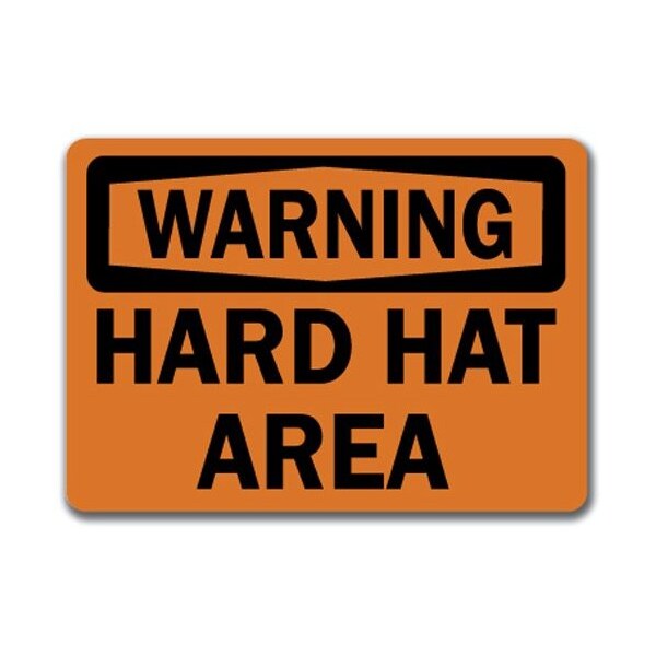 Signmission Warning Sign-Hard Hat Area-10in x 14in OSHA Safety Sign, 14" H, WS-Hard Hat Area WS-Hard Hat Area - main