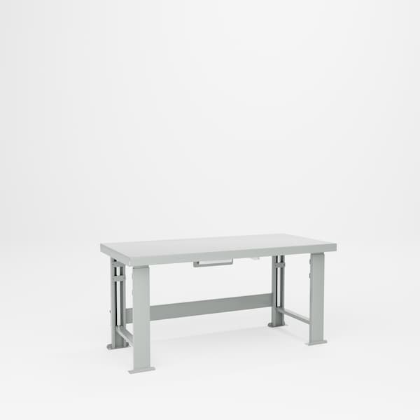 Pucel Steel Top Hydraulic Bench, Electric, 28 in W x 60 in L x 29 in-41 in H, Light Blue HBS-2860-E12 - main