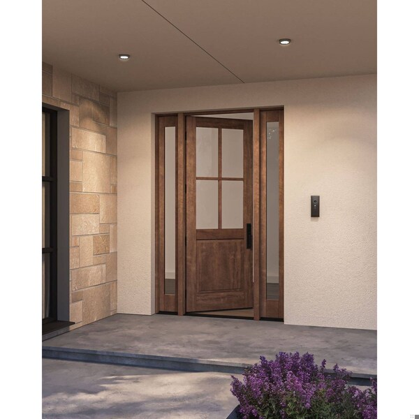 Doornmore G5004, 65.25" x 98" ( 36" Door + 2x12" Side) Left Hand, Mahogany SDL 4 Lite, 1/2 Lite Exterior Door G5004-SW-3696-G101-SL_1-2_LI - main