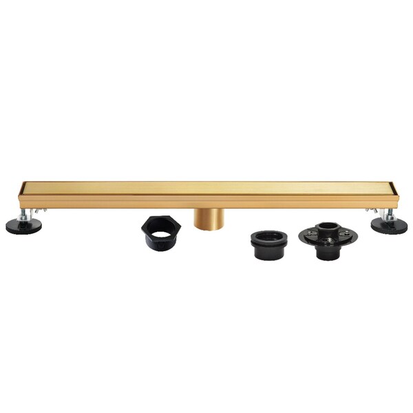 Kingston Brass 32-Inch Stainless Steel Linear Shower Drain with Reversible Tile Insert and Flat Grate BSFK3227 - main