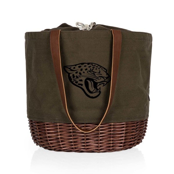 Picnic Time Family Of Brands NFL Jacksonville Jaguars - Coronado Canvas and Willow Basket Tote 203-00-140-154-2 - main