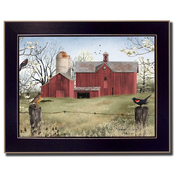 Homeroots Harbingers of Spring 5 Black Framed Print Wall Art 404362 - main
