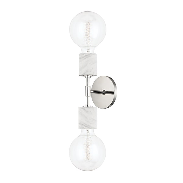 Mitzi Asime 2 Light Wall Sconce 5 In. Polished Nickel H120102-PN - main