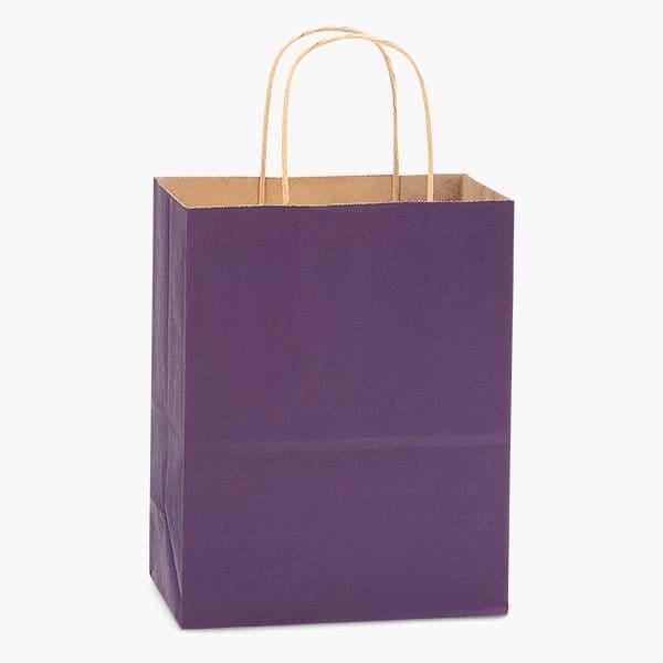 Nashville Wraps Purple Recycled Kraft Bags, Cub 8x4.75x10.5", 250PK BCTPU - main