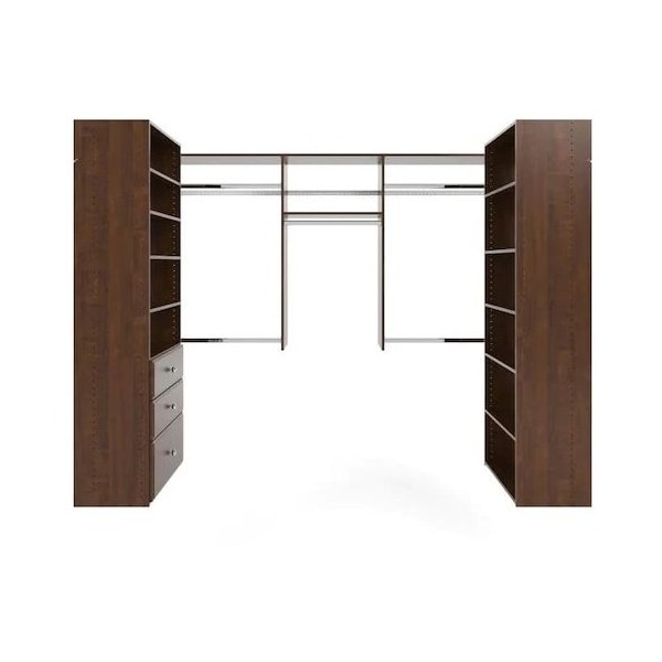 Easy Track 8-foot x 4-foot U-Shape Walk-In Closet Kit, Truffle PH61-TR - main