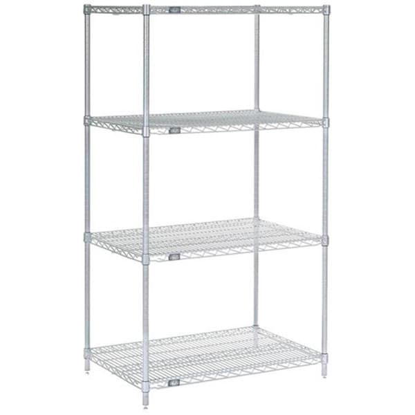 Tosafos Epoxy Starter Shelf Unit- Silver - 24 x 72 x 86 in. TO3088295 - main