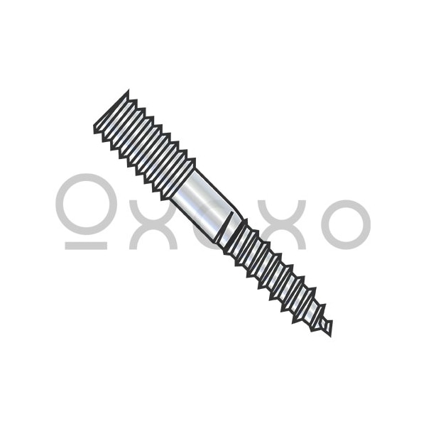Oxoxo 3/8-16X8 Hanger Bolt Plain Center Zinc, 100PK 184948 - main