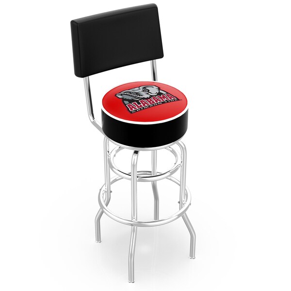 Holland Bar Stool Co 25" Chrome 2-Ring Alabama Swivel Bar Stool, Back L7C425AL-Ele - main