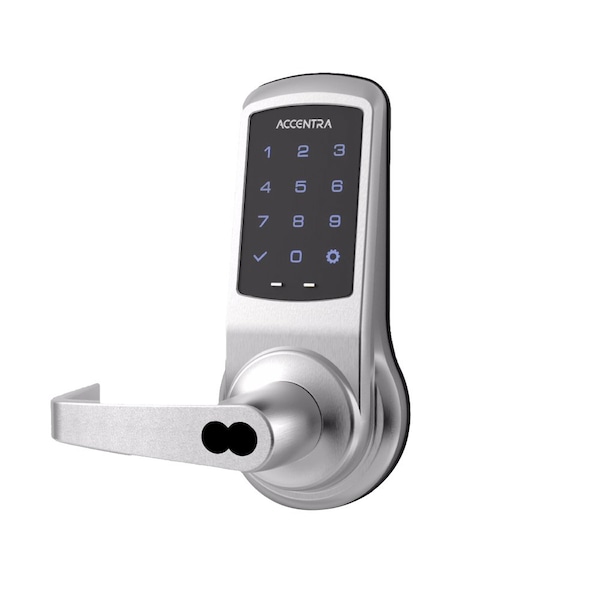Yale Grade 1 NexTouch Generation 3 Cyl Lock W/ Capacitive Touchscreen, Augusta Lever, Satin Chrome SI-AU-NTB623-NR 626 - main