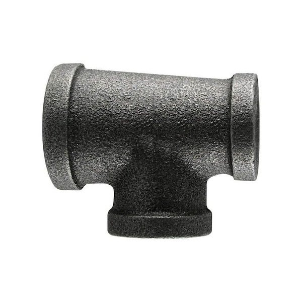 Msi Products 1-1/4inx1/2inx1in INDUSTRIAL 150lb Black Malleable Iron Reducing Tee A20202200816 - main