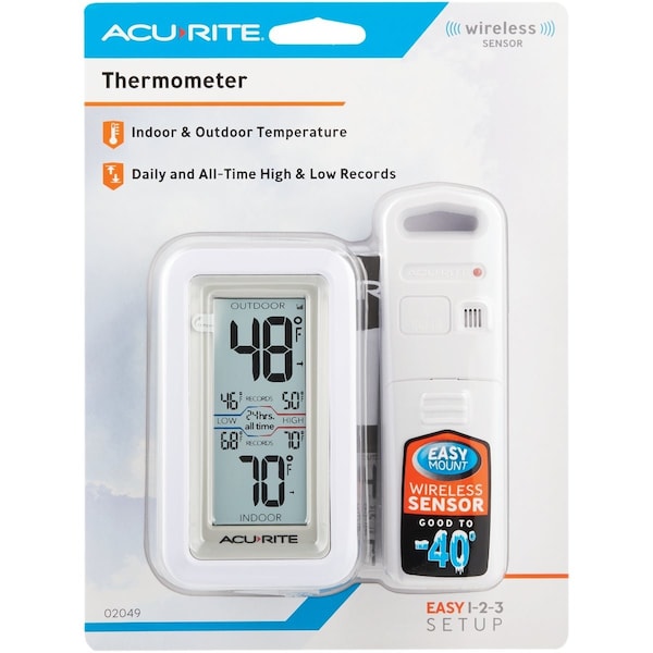 Acurite Acu-Rite Digital Thermometer with Indoor/Outdoor Sensor 02049A1 - main