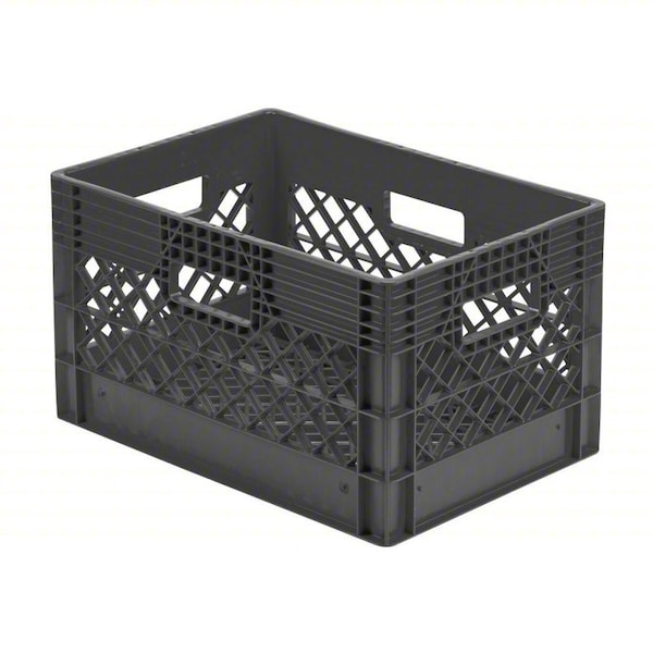 Orbis Dairy Case/Dairy Crate 19 1/8 in L, 13 1/8 in W, 12 1/8 in H, Plastic, Black DA2412 Black - main