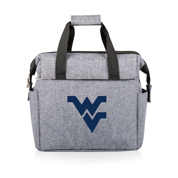 Picnic Time Family Of Brands NCAA West Virginia Mountaineers On The Go Lunch Bag Cooler - Soft Cooler Lunch BoxHeathered Gray 510-00-105-834-0 - main