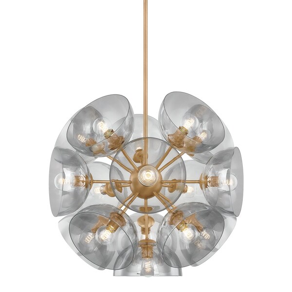 Troy Lighting Salix 16 Light Chandelier 34.25 In. Patina Brass F1534-PBR - main