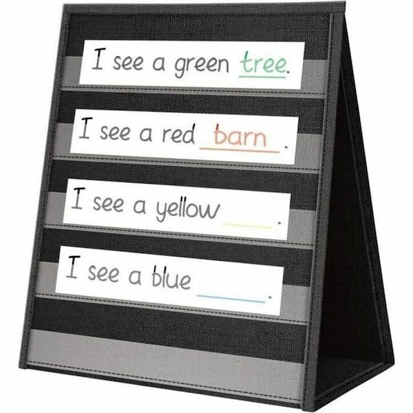 Teacher Created Resources Black Desktop Pocket Chart, 15.5in. x 12in. TCR20374 - main