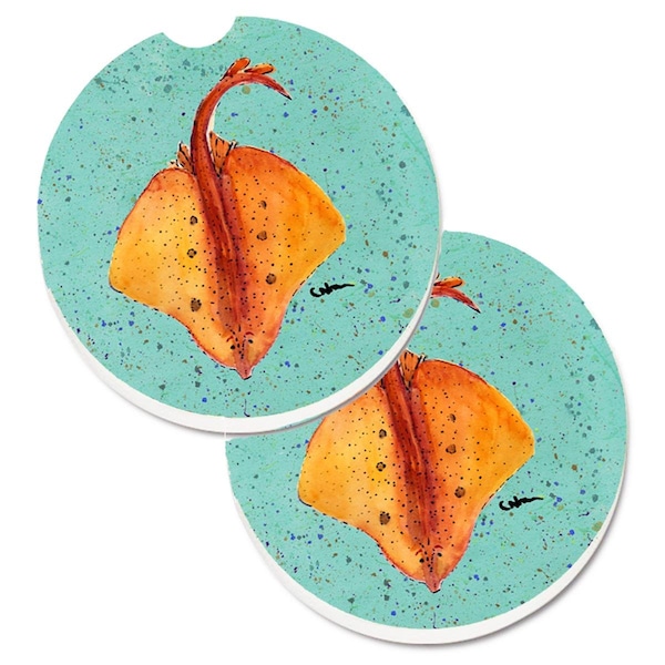 Carolines Treasures Stingray Set of 2 Cup Holder Car Coaster 8532CARC - main
