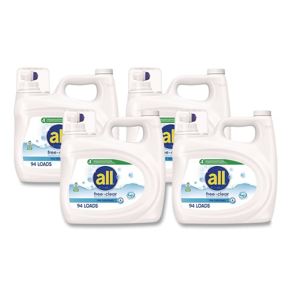 All Free Clear HE Laundry Detergent, 118 oz Bottle, 4PK 72613 47463 - main