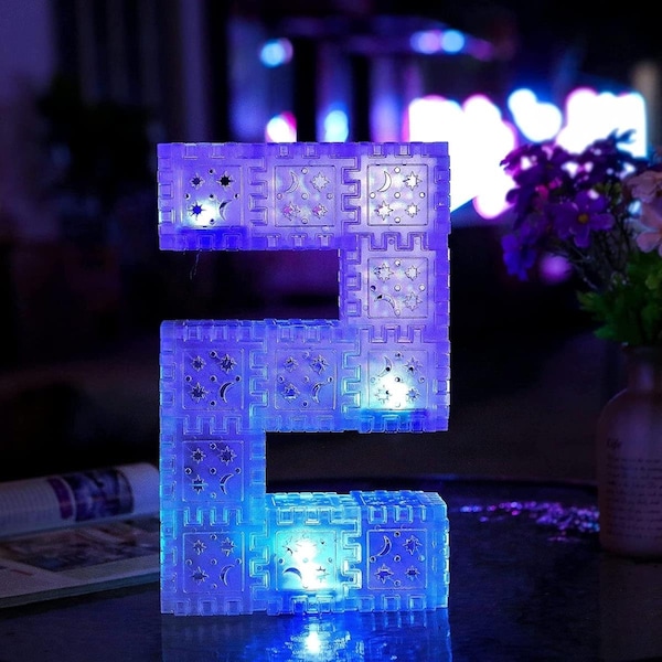 Wowmtn DIY Solar Lights Building Blocks Kit 4 colors Holiday Decoration Toys Indoor Outdoor UTHPR - main