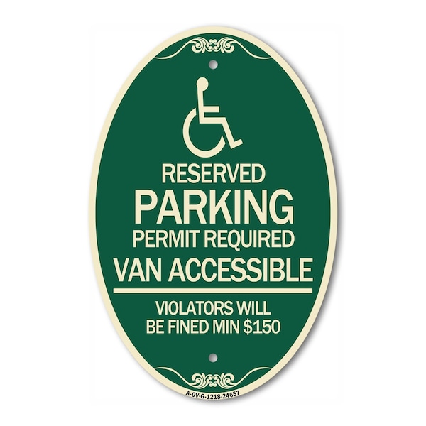 Signmission Connecticut Reserved Parking Permit Required , 12 In X 18 In Architectural, Heavy Gauge Aluminum A-OV-G-1218-24657 - main