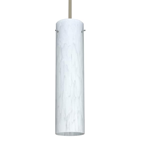 Besa Lighting Stilo 16 Stem Pendant, Carrera, Satin Nickel Finish, 1x9W LED 1TT-722419-LED-SN - main