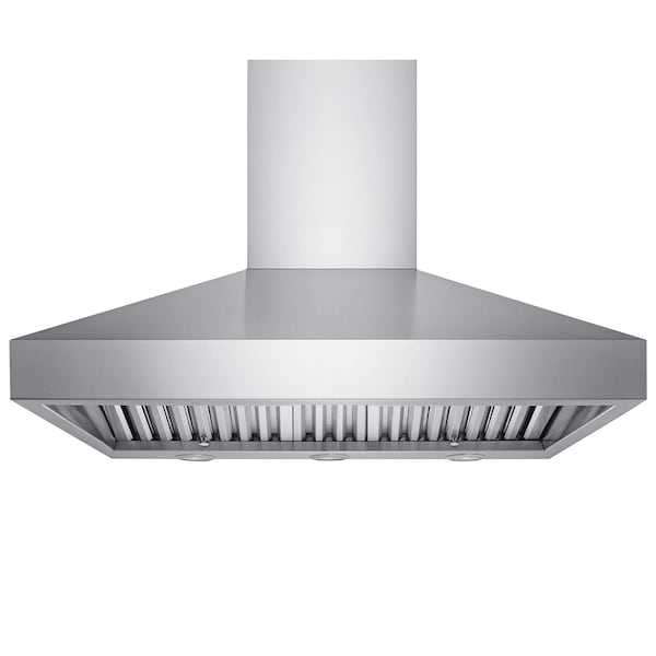 Victory 48-Inch 750 CFM Wall Mount Range Hood in Stainless Steel, Baffle Filters, Dimmable LED Lights Twister-48 - main