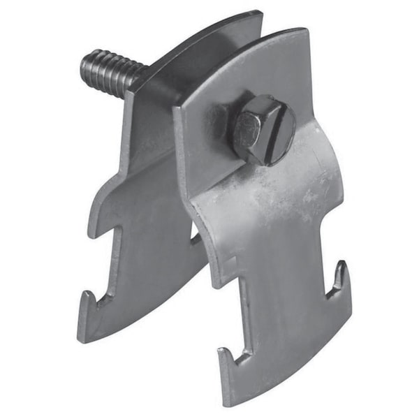 Newhouse Electric 1.5 in. Universal Pipe Clamp for Strut Channel Accessory in Silver PC112 - main