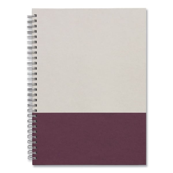 Tru Red Wirebound Hardcover Notebook, 1-Subject, Narrow Rule, Gray/Purple Cover, (80) 9.5 x 6.5 Sheets TR55742 - main