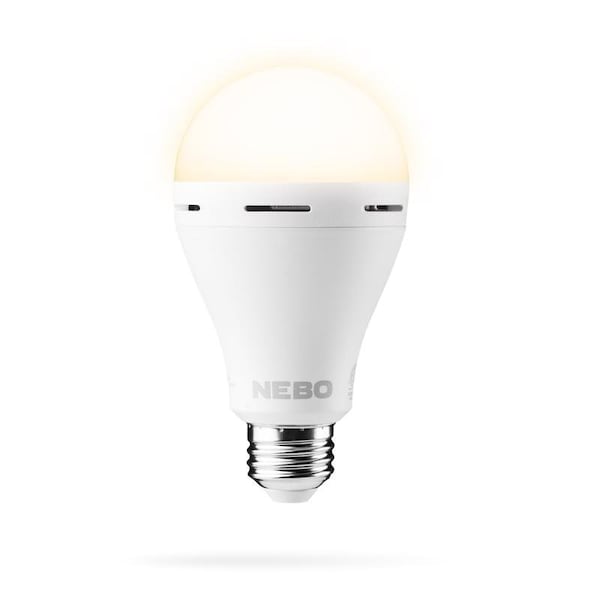 Nebo A19 E26 Medium Battery Backup LED Bulb Adjustable White 60 Watt Equivalence NEB-ARE-0003 - main
