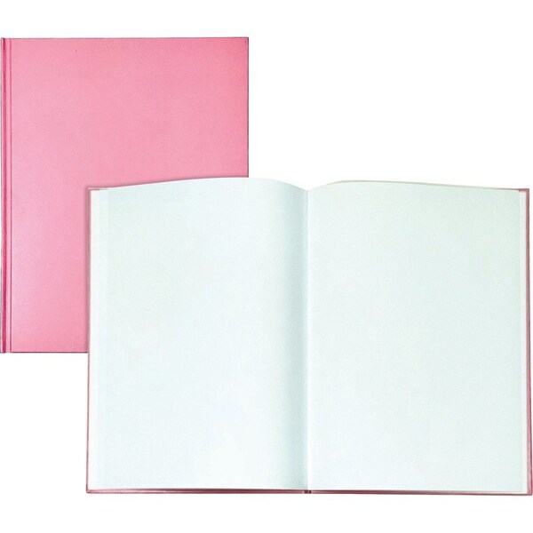 Young Authors Pink Hardcover Blank Book, White Pages, 11in.H x 8-1/2in.W Portrait, 14 Sheets/28 Pages, 6PK 10715 - main