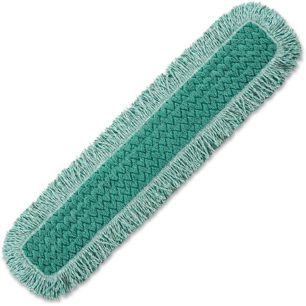Rubbermaid Commercial HYGEN 36 Fringed Dust Mop Pad, Green RCPQ438 - main