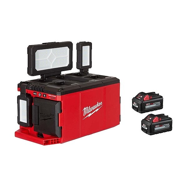 Milwaukee Tool M18 PACKOUT Light + HO6.0 Battery(2PK) 2357-20,48-11-1862 - main